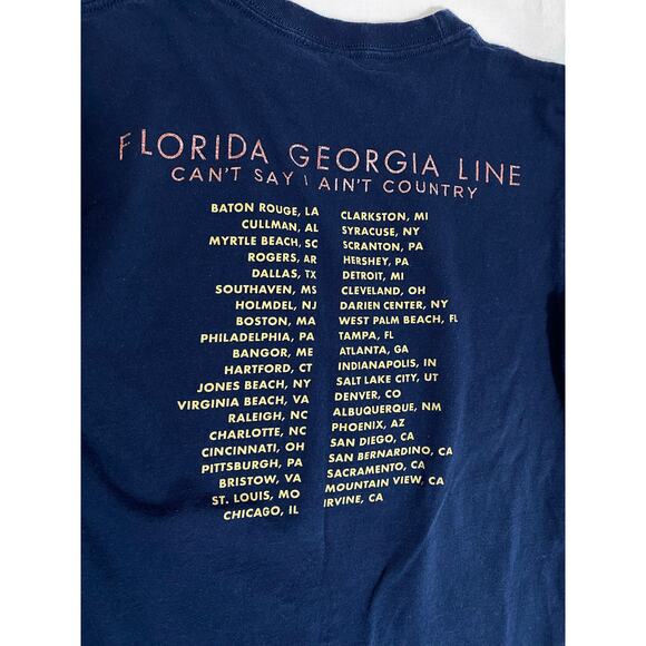 Florida Georgia Line Can't Say I Ain't Country 2019 Tour T-Shirt Men's XS 16x25 - Picture 6 of 8